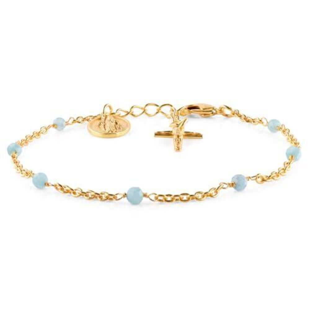 9120 Larimar Jewelry Natural Gemstones Link Bracelets, Birthstone Blue
